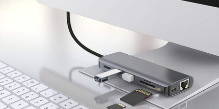 INTACT 9826T 7-in-1 USB-C Adapter HDMI/RJ45/USB3.0*2/SD/TF/ Type-C PD