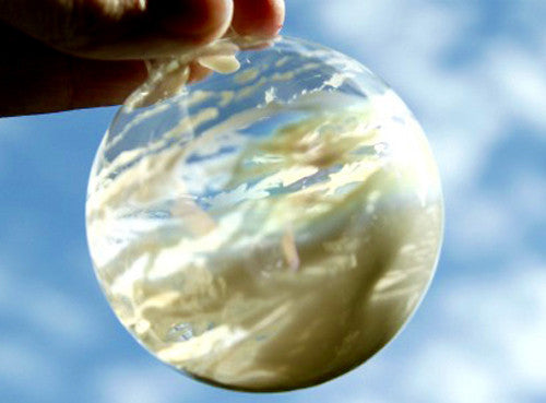 24 Bulk Buy Pack of Glass Bauble 10cm Diameter Round Clear