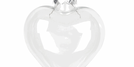 50 Wholesale Pack Iridescent Glass Heart Ornaments Fillable Baubles for Christmas Party Wedding DIY Craft Decorations
