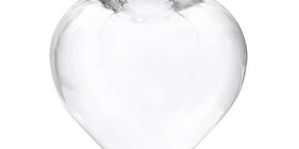 50 Wholesale Pack Iridescent Glass Heart Ornaments Fillable Baubles for Christmas Party Wedding DIY Craft Decorations