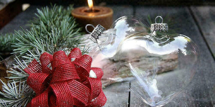 50 Wholesale Pack Iridescent Glass Heart Ornaments Fillable Baubles for Christmas Party Wedding DIY Craft Decorations