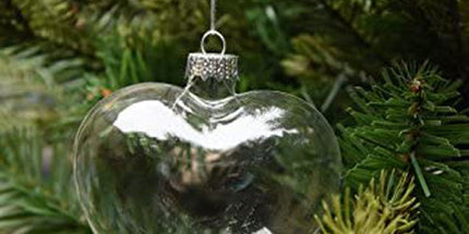 50 Wholesale Pack Iridescent Glass Heart Ornaments Fillable Baubles for Christmas Party Wedding DIY Craft Decorations