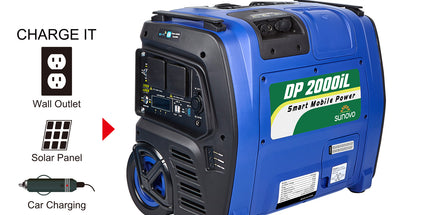 Sunovo 2000W Portable Power Station Solar Inverter Generator