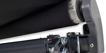 2.92m Black Fabric/Dark Grey Frame Manual Retractable Folding Arm Awning Tyack eCommerce Solutions