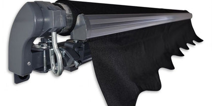 2.92m Black Fabric/Dark Grey Frame Manual Retractable Folding Arm Awning Tyack eCommerce Solutions