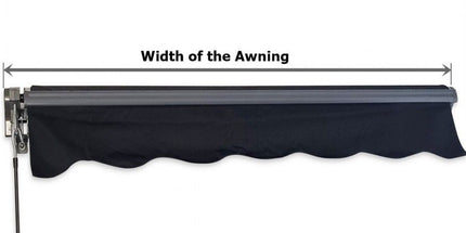 2.92m Black Fabric/Dark Grey Frame Manual Retractable Folding Arm Awning Tyack eCommerce Solutions