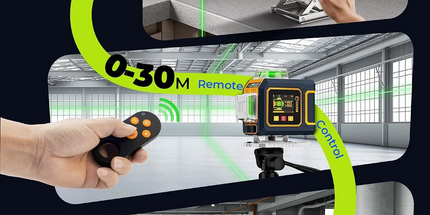 CIGMAN 16 Lines Green Laser Level 4×360° Self Leveling, Side LCD, CMS04