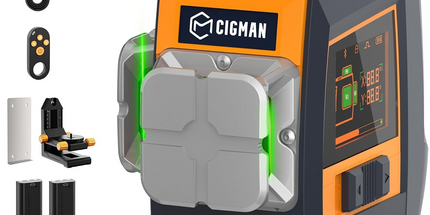 CIGMAN Gesture Control Laser Level with Side Screen Display, 3×360° Green CMS05