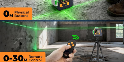 CIGMAN Gesture Control Laser Level with Side Screen Display, 3×360° Green CMS05