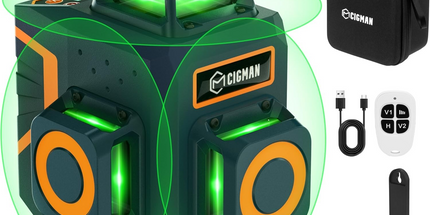 CIGMAN Green Laser Level 3 x 360°, Self-Leveling Construction Laser CM701SE