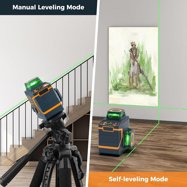 CIGMAN Green Laser Level 3 x 360°, Self-Leveling Construction Laser CM701SE