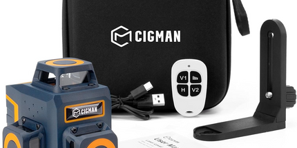 CIGMAN Green Laser Level 3 x 360°, Self-Leveling Construction Laser CM701SE