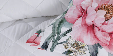 Bianca Coleraine White Floral Printed Bedspread Set Super King