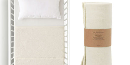 Little Gem Cream Australian Wool Cot Blanket 120 x 160 cm