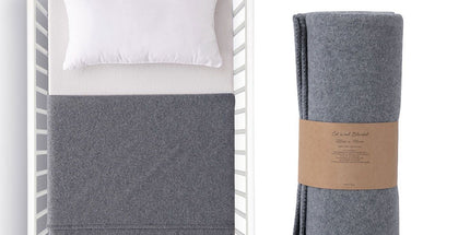 Little Gem Grey Australian Wool Cot Blanket 120 x 160 cm