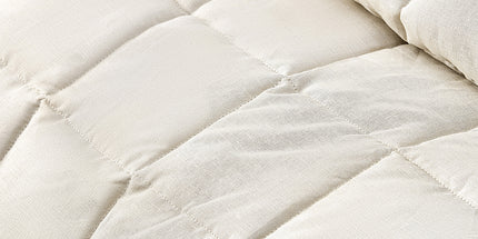 Vintage Design Homewares Natural French Linen Coverlet Set Queen