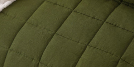 Vintage Design Homewares Olive French Linen Coverlet Set Queen