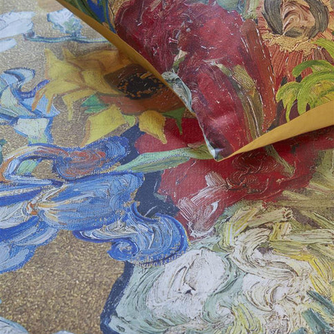 Bedding House Van Gogh Bouquet d'Anniversaire Gold Cotton Sateen Quilt