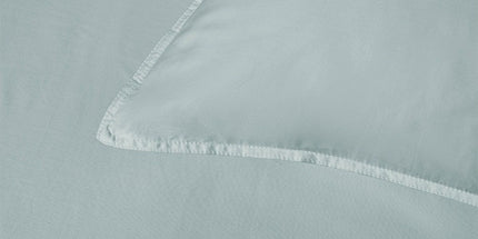 Accessorize 400TC Sage Bamboo Cotton Double Stitch Quilt Cover Set Queen