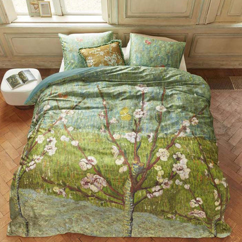 Bedding House Van Gogh Peach Trees Quilt Cover Queen