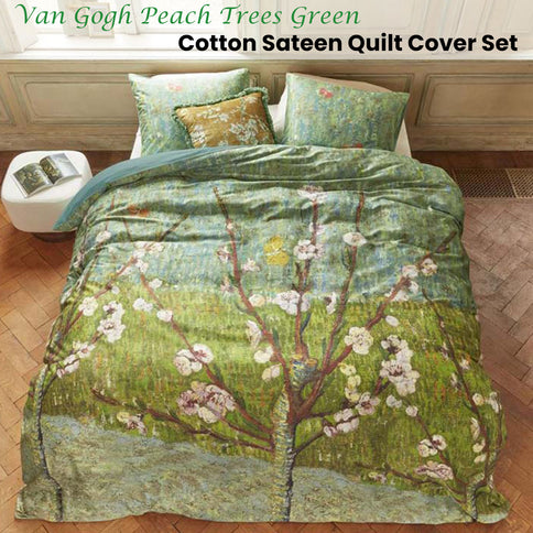 Bedding House Van Gogh Peach Trees Quilt Cover Queen
