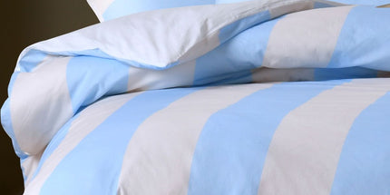 Accessorize Regency Blue Striped Washed Cotton Quilt Cover Set King