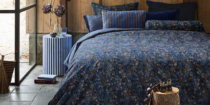 PIP Studio Tutti i Fiori Dark Blue Cotton Quilt Cover Set King