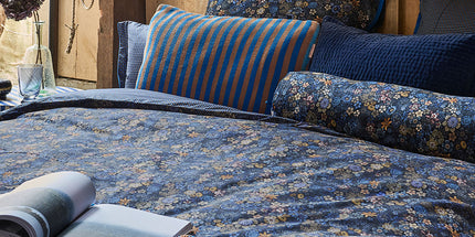 PIP Studio Tutti i Fiori Dark Blue Cotton Quilt Cover Set King