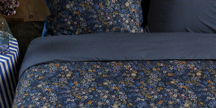 PIP Studio Tutti i Fiori Dark Blue Cotton Quilt Cover Set King