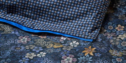 PIP Studio Tutti i Fiori Dark Blue Cotton Quilt Cover Set King