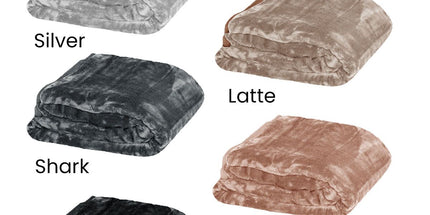 750gsm 3.5kg Double Layer Faux Mink Blanket Queen 200x240 cm Black