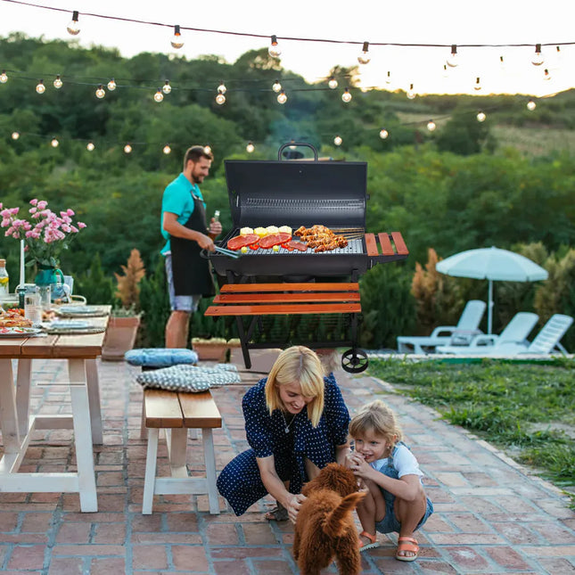 Barbecue Grill Portable Outdoor BBQ Rack Detachable Stand For Garden Picnic Use