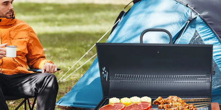 Barbecue Grill Portable Outdoor BBQ Rack Detachable Stand For Garden Picnic Use