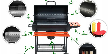Barbecue Grill Portable Outdoor BBQ Rack Detachable Stand For Garden Picnic Use