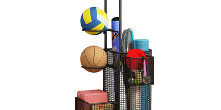 Home Sports Equipment Storage Rack for Mats Balls Sports Equipment Sturdy