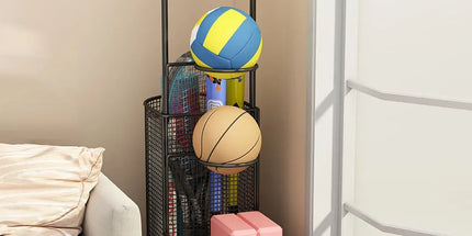 Home Sports Equipment Storage Rack for Mats Balls Sports Equipment Sturdy