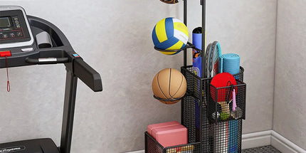 Home Sports Equipment Storage Rack for Mats Balls Sports Equipment Sturdy