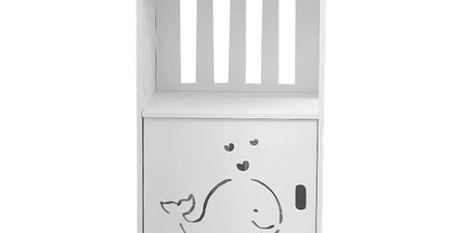 Home Storage Cabinet Nightstand with Drawer and Shelf for Bedroom Living Room