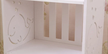 Home Storage Cabinet Nightstand with Drawer and Shelf for Bedroom Living Room