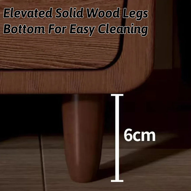 Wood Mini Bedside Table with Drawer and Shelf Compact Space Saving