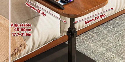 Adjustable Height Coffee Table Nightstand Sturdy Easy to Clean for Home Bedroom