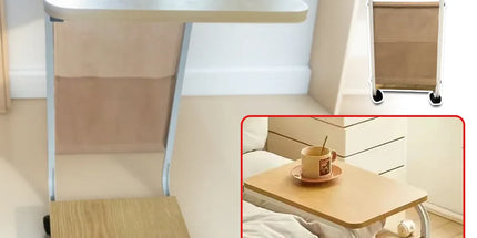 Mobile Coffee Table Tea Table Computer Desk with Wheels for Living Room Home