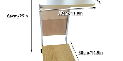 Mobile Coffee Table Tea Table Computer Desk with Wheels for Living Room Home