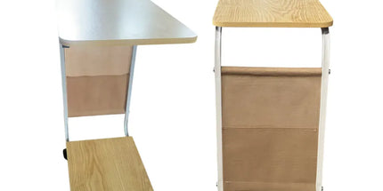 Mobile Coffee Table Tea Table Computer Desk with Wheels for Living Room Home