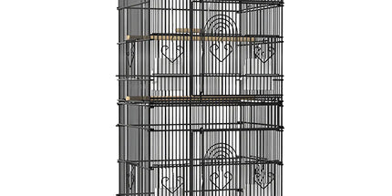 Parrot Cage Large Size Bird Cage Luxury Villa Style Metal Aviary for Pet Indoor