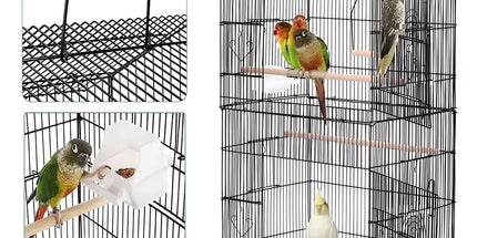 Parrot Cage Large Size Bird Cage Luxury Villa Style Metal Aviary for Pet Indoor