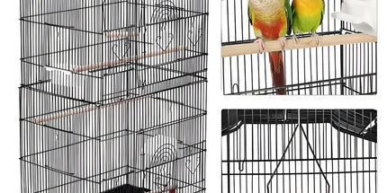 Parrot Cage Large Size Bird Cage Luxury Villa Style Metal Aviary for Pet Indoor