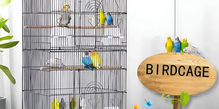 Parrot Cage Large Size Bird Cage Luxury Villa Style Metal Aviary for Pet Indoor
