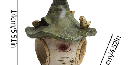 Cartoon Hanging Birdhouse Cozy Nest Resin Garden Outdoor Tree Patio Decor