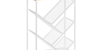 Mobile Wheeled Small Bookshelf Floor Storage Rack for Home Office Storage